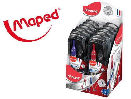 Compás Maped 305811 con adaptador y estuche de minas